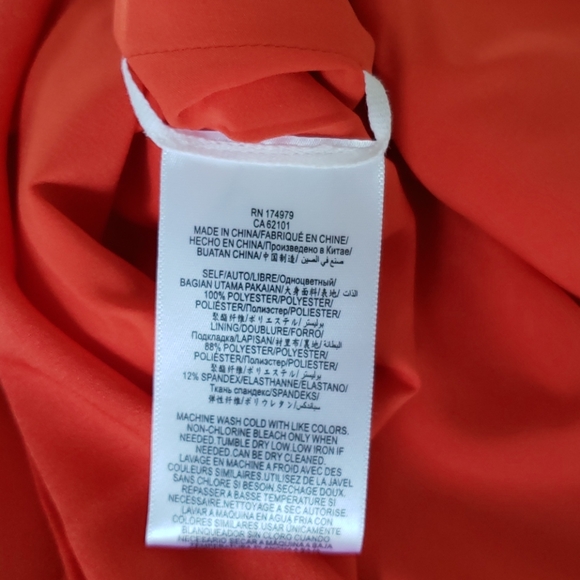 BCBG Maxazria mini ruffled dress in orange - Picture 5 of 6